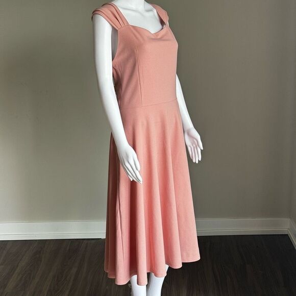 Dress Tells Vintage Inspired Plus Size Blush Cap Sleeve Dress 3XL - Picture 3 of 8